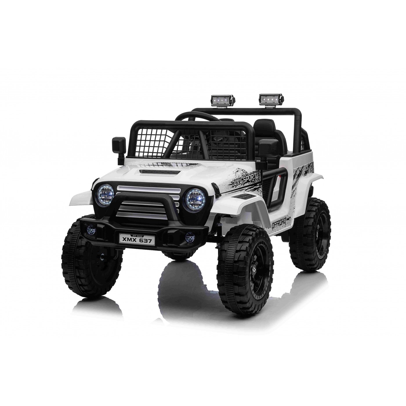 Mamido Elektrické autíčko OFF ROAD EXTREME 4x4 bílé 24V | 200W | 50 kg | EVA | LED | 2