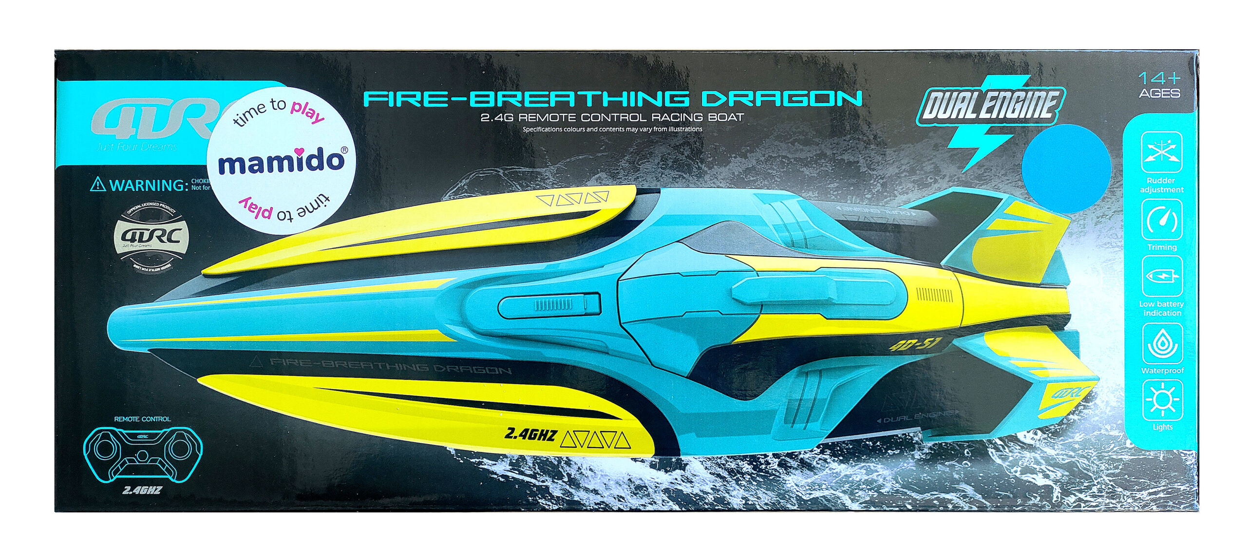 Mamido Loď na dálkové ovládání Dragon Dual Engine šedá - Obrázek 2