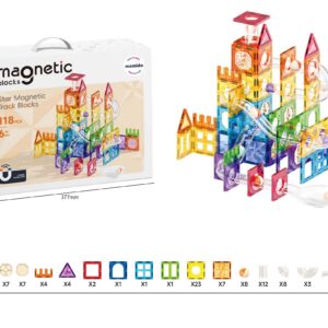 Mamido Magnetická stavebnice s kuličkovou dráhou 118 dílů Diamond MT1503