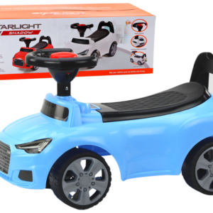 Odrážedlo auto s opěrkou QX-3396 klakson schovka modré