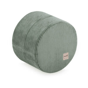 PLUSH NEST PLUSH NEST Podlahový puf kulatý Ø 40 × 30 cm Manšestr zelený