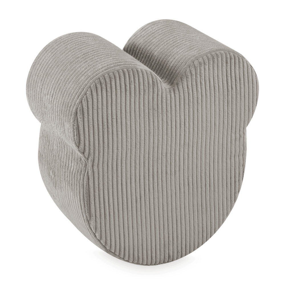 PLUSH NEST PLUSH NEST Puf ve tvaru medvídka Prémiový manšestr béžový 46 × 25 cm - Obrázek 2