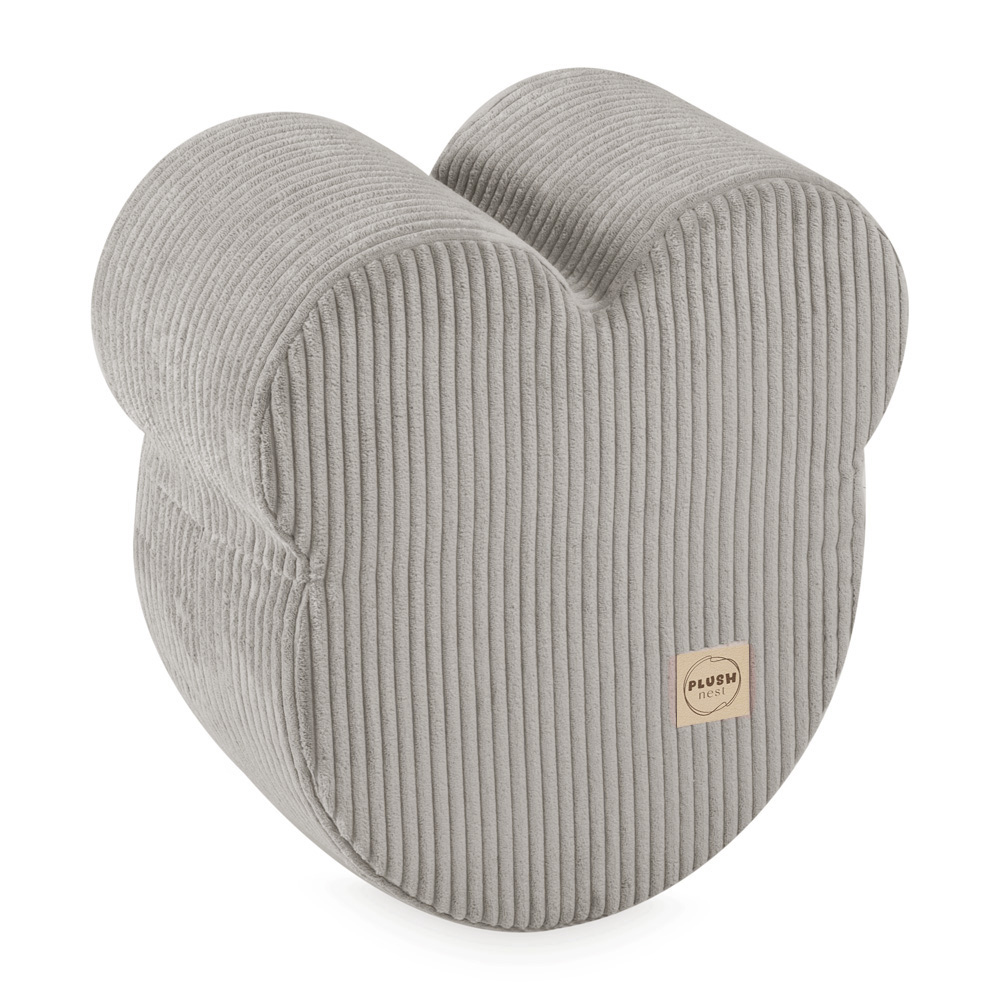 PLUSH NEST PLUSH NEST Puf ve tvaru medvídka Prémiový manšestr béžový 46 × 25 cm