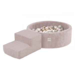 PLUSH NEST PLUSH NEST Suchý bazén s herním prvkem (schůdky) a 200 míčky