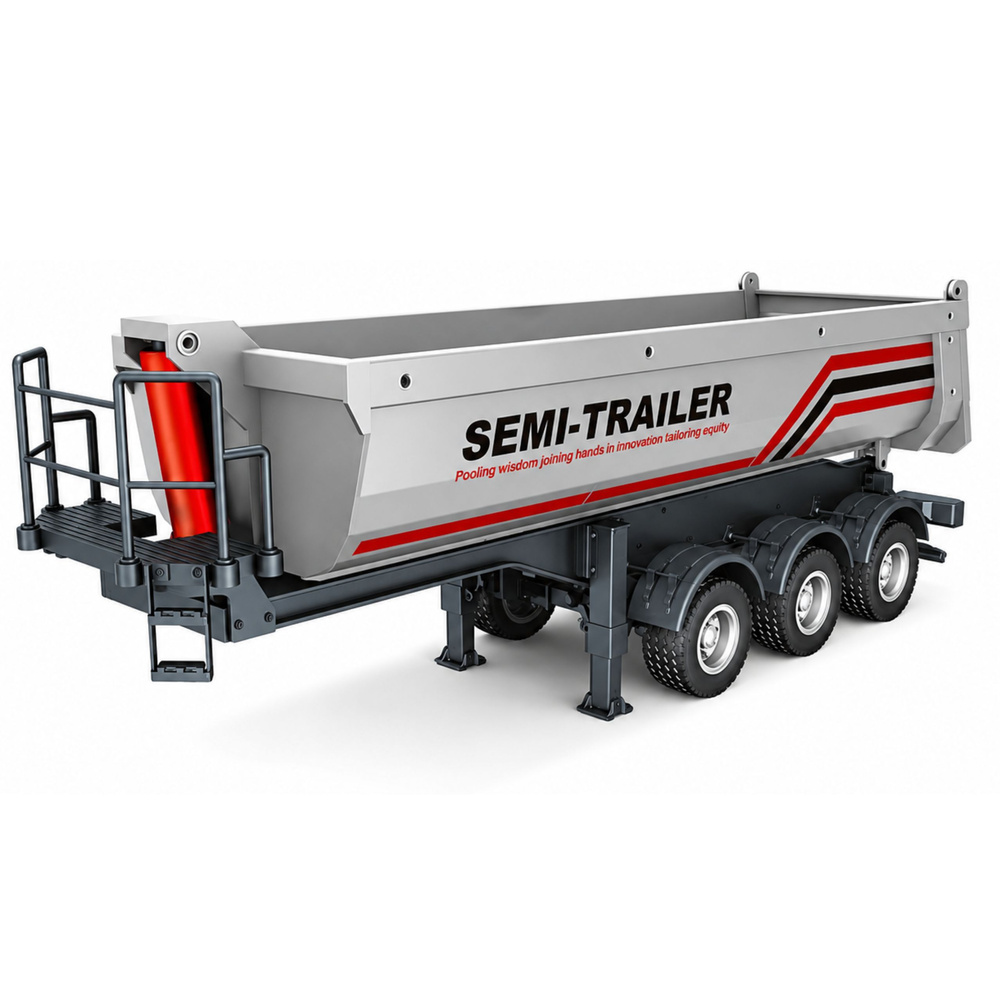 Sklápěcí návěs Huina 1509 pro RC kamion Scania 1501 1:18 s LED světly stříbrný - Obrázek 2