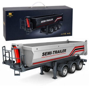 Sklápěcí návěs Huina 1509 pro RC kamion Scania 1501 1:18 s LED světly stříbrný