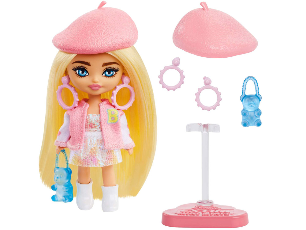 Stylová módní panenka Barbie Extra Mini Minis v baretu - Obrázek 2